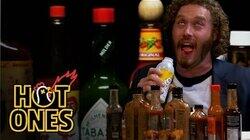T.J. Miller Talks Deadpool, Hecklers, and Relationship Advice While Eating Spicy Wings T.J. Miller Talks Deadpool, Hecklers, and Relationship Advice While Eating Spicy Wings