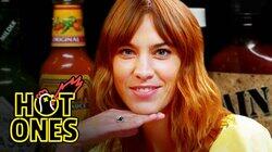 Alexa Chung Fears for Her Life While Eating Spicy Wings Alexa Chung Fears for Her Life While Eating Spicy Wings
