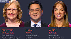 Christine Whelchel Vs. Lucian Wang Vs. Anne Large, show # 8519. Christine Whelchel Vs. Lucian Wang Vs. Anne Large, show # 8519.