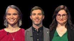 Megan Wachspress Vs. Gregory Scruggs Vs. Peggy Gibbons, Show # 8598. Megan Wachspress Vs. Gregory Scruggs Vs. Peggy Gibbons, Show # 8598.