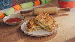 Masala Omelet and Parathas
