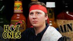 Paul Dano Needs a Burp Cloth While Eating Spicy Wing Paul Dano Needs a Burp Cloth While Eating Spicy Wing
