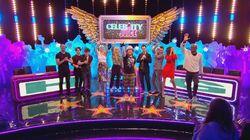 Jenny Powell, Kriss Akabusi, Jimmy Carr, Paddy McGuinness, Brad Simpson, Connor Ball Jenny Powell, Kriss Akabusi, Jimmy Carr, Paddy McGuinness, Brad Simpson, Connor Ball
