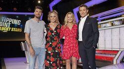 Joel Dommett, Lydia Bright, Sarah Hadland Joel Dommett, Lydia Bright, Sarah Hadland