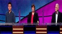 James Holzhauer Vs. Jenny Gibbs Vs. Adam Stone, show # 7931. James Holzhauer Vs. Jenny Gibbs Vs. Adam Stone, show # 7931.