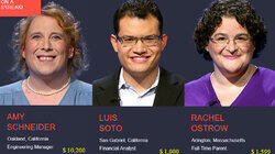Amy Schneider Vs. Luis Soto Vs. Rachel Ostrow, show # 8490. Amy Schneider Vs. Luis Soto Vs. Rachel Ostrow, show # 8490.