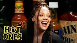 Tessa Thompson Feels Alive While Eating Spicy Wings Tessa Thompson Feels Alive While Eating Spicy Wings