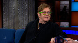 Elton John, Melanie Lynskey, Leon Thomas Elton John, Melanie Lynskey, Leon Thomas