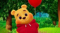 Winnie the Pooh Floats On a Balloon Winnie the Pooh Floats On a Balloon