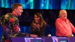 Joe Lycett, Melody Thornton, Henry Blofeld Joe Lycett, Melody Thornton, Henry Blofeld