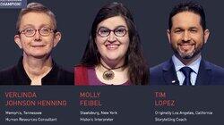 Verlinda Johnson Henning Vs. Molly Feibel Vs. Tim Lopez, show # 8352. Verlinda Johnson Henning Vs. Molly Feibel Vs. Tim Lopez, show # 8352.