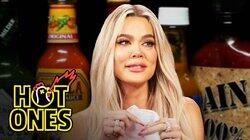 Khloé Kardashian Holds Back Tears While Eating Spicy Wings Khloé Kardashian Holds Back Tears While Eating Spicy Wings