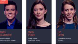 James Holzhauer Vs. Mary Peace Vs. Liz Levin, show # 7933. James Holzhauer Vs. Mary Peace Vs. Liz Levin, show # 7933.