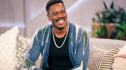 Julie Bowen, Colman Domingo, Warren Zeiders, guest host Jay Leno Julie Bowen, Colman Domingo, Warren Zeiders, guest host Jay Leno