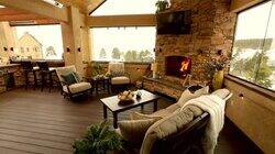 An Ideal Family Deck with a Wood-Burning Fireplace An Ideal Family Deck with a Wood-Burning Fireplace