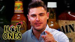 Zac Efron Ups the Ante While Eating Spicy Wings Zac Efron Ups the Ante While Eating Spicy Wings