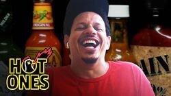 Eric Andre Enters a Fugue State While Eating Spicy Wings Eric Andre Enters a Fugue State While Eating Spicy Wings