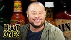David Chang Sweats Like Crazy While Eating Spicy Wings David Chang Sweats Like Crazy While Eating Spicy Wings