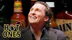 Matthew McConaughey Grunts it Out While Eating Spicy Wings Matthew McConaughey Grunts it Out While Eating Spicy Wings