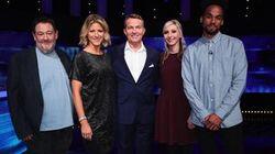 Jacqui Oatley, Dev Griffin, Fallon Sherrock, Johnny Vegas Jacqui Oatley, Dev Griffin, Fallon Sherrock, Johnny Vegas