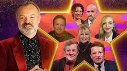 Stephen Fry, Amanda Seyfried, Michael J Fox, Jamie Oliver, Tom Allen, Nina Sosanya, Dolly Parton Stephen Fry, Amanda Seyfried, Michael J Fox, Jamie Oliver, Tom Allen, Nina Sosanya, Dolly Parton