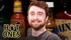 Daniel Radcliffe Catches a Head Rush While Eating Spicy Wings Daniel Radcliffe Catches a Head Rush While Eating Spicy Wings