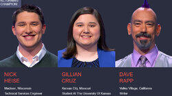 Nick Heise Vs. Gillian Cruz Vs. Dave Rapp, show # 8510. Nick Heise Vs. Gillian Cruz Vs. Dave Rapp, show # 8510.