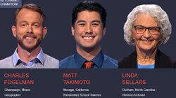 Charles Fogelman Vs. Matt Takimoto Vs. Linda Sellars, show # 8514. Charles Fogelman Vs. Matt Takimoto Vs. Linda Sellars, show # 8514.