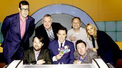 Bob Mortimer, Patsy Kensit, Greg Davies, Richard Osman Bob Mortimer, Patsy Kensit, Greg Davies, Richard Osman