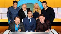 Rhod Gilbert, Vernon Kay, Dara Ó Briain, Denise Van Outen Rhod Gilbert, Vernon Kay, Dara Ó Briain, Denise Van Outen