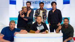 Dele Alli, Rob Beckett, Stephen Mangan Dele Alli, Rob Beckett, Stephen Mangan