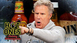 Will Ferrell Brings the Spirit to the Hot Ones Holiday Extravaganza Will Ferrell Brings the Spirit to the Hot Ones Holiday Extravaganza