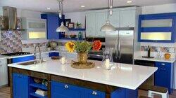 Gigantic Blue Island Kitchen Gigantic Blue Island Kitchen