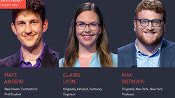 Matt Amodio Vs. Claire Lyon Vs. Max Godnick, show # 8420. Matt Amodio Vs. Claire Lyon Vs. Max Godnick, show # 8420.