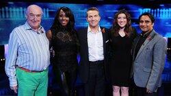 Sanjeev Bhaskar, Libby Clegg, Alexandra Burke, Henry Blofeld Sanjeev Bhaskar, Libby Clegg, Alexandra Burke, Henry Blofeld