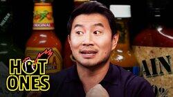Simu Liu Chugs Boba While Eating Spicy Wings Simu Liu Chugs Boba While Eating Spicy Wings