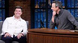 Colin Jost, Sharon Horgan, Patrick Radden Keefe Colin Jost, Sharon Horgan, Patrick Radden Keefe